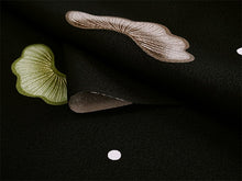 画像をギャラリービューアに読み込む, 洗える着物反物 フルオーダー仕立て付 小紋 ブラック 笠松 単衣・袷に 人気の東レシルック モダンでお洒落なkifkifシリーズ