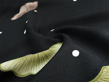 画像をギャラリービューアに読み込む, 洗える着物反物 フルオーダー仕立て付 小紋 ブラック 笠松 単衣・袷に 人気の東レシルック モダンでお洒落なkifkifシリーズ