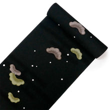 画像をギャラリービューアに読み込む, 洗える着物反物 フルオーダー仕立て付 小紋 ブラック 笠松 単衣・袷に 人気の東レシルック モダンでお洒落なkifkifシリーズ