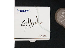 画像をギャラリービューアに読み込む, 洗える着物反物 フルオーダー仕立て付 小紋 ブラック 笠松 単衣・袷に 人気の東レシルック モダンでお洒落なkifkifシリーズ