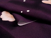 画像をギャラリービューアに読み込む, 洗える着物反物 フルオーダー仕立て付 小紋 パープル 笠松 単衣・袷に 人気の東レシルック モダンでお洒落なkifkifシリーズ