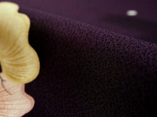 画像をギャラリービューアに読み込む, 洗える着物反物 フルオーダー仕立て付 小紋 パープル 笠松 単衣・袷に 人気の東レシルック モダンでお洒落なkifkifシリーズ