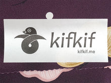 画像をギャラリービューアに読み込む, 洗える着物反物 フルオーダー仕立て付 小紋 パープル 笠松 単衣・袷に 人気の東レシルック モダンでお洒落なkifkifシリーズ