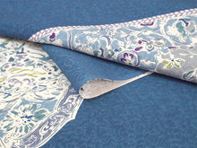画像をギャラリービューアに読み込む, 洗える着物反物 フルオーダー仕立て付 小紋 ブルー 更紗 単衣・袷に 人気の東レシルック モダンでお洒落なkifkifシリーズ