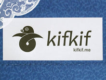 画像をギャラリービューアに読み込む, 洗える着物反物 フルオーダー仕立て付 小紋 ブルー 更紗 単衣・袷に 人気の東レシルック モダンでお洒落なkifkifシリーズ