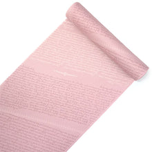 画像をギャラリービューアに読み込む, 洗える着物反物 フルオーダー仕立て付 小紋 ピンク 英字 手紙 単衣・袷に 人気の東レシルック 着物をもっと気軽に楽しむfukuシリーズ