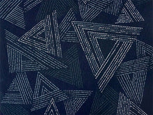 画像をギャラリービューアに読み込む, 洗える着物反物 フルオーダー仕立て付 小紋 ネイビー 鱗 幾何学 単衣・袷に 人気の東レシルック 着物をもっと気軽に楽しむfukuシリーズ