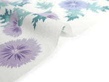 画像をギャラリービューアに読み込む, 東レセオアルファ 夏着物 浴衣 反物 フルオーダー仕立て付き ホワイト ブルー アザミ柄 レディース モダンでお洒落なkifkifシリーズ