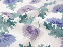 画像をギャラリービューアに読み込む, 東レセオアルファ 夏着物 浴衣 反物 フルオーダー仕立て付き ホワイト ブルー アザミ柄 レディース モダンでお洒落なkifkifシリーズ