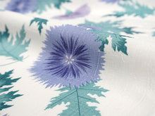 画像をギャラリービューアに読み込む, 東レセオアルファ 夏着物 浴衣 反物 フルオーダー仕立て付き ホワイト ブルー アザミ柄 レディース モダンでお洒落なkifkifシリーズ