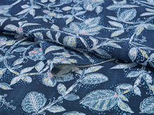 画像をギャラリービューアに読み込む, 東レセオアルファ 夏着物 浴衣 反物 フルオーダー仕立て付き ネイビー 更紗 花唐草 レディース もっと気軽に着物を楽しむfukuシリーズ