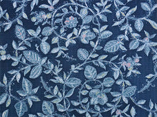 画像をギャラリービューアに読み込む, 東レセオアルファ 夏着物 浴衣 反物 フルオーダー仕立て付き ネイビー 更紗 花唐草 レディース もっと気軽に着物を楽しむfukuシリーズ