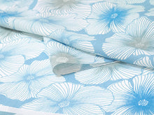 画像をギャラリービューアに読み込む, 東レセオアルファ 夏着物 浴衣 反物 フルオーダー仕立て付き ブルー 花 レディース もっと気軽に着物を楽しむfukuシリーズ