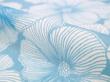 画像をギャラリービューアに読み込む, 東レセオアルファ 夏着物 浴衣 反物 フルオーダー仕立て付き ブルー 花 レディース もっと気軽に着物を楽しむfukuシリーズ