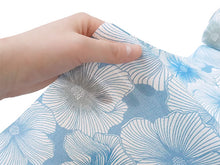 画像をギャラリービューアに読み込む, 東レセオアルファ 夏着物 浴衣 反物 フルオーダー仕立て付き ブルー 花 レディース もっと気軽に着物を楽しむfukuシリーズ