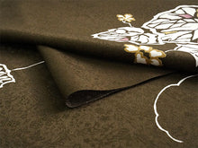 画像をギャラリービューアに読み込む, 洗える着物 小紋反物 ブラウン 蔦 袷、単衣、羽織やコートにも 5サイズから選べるセミオーダー仕立て付 相田翔子好み レディース テイジン素材