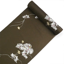 画像をギャラリービューアに読み込む, 洗える着物 小紋反物 ブラウン 蔦 袷、単衣、羽織やコートにも 5サイズから選べるセミオーダー仕立て付 相田翔子好み レディース テイジン素材