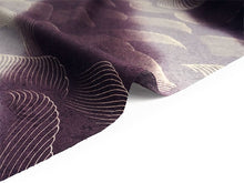 画像をギャラリービューアに読み込む, 洗える着物 小紋反物 パープル 波 袷、単衣、羽織やコートにも 5サイズから選べるセミオーダー仕立て付 相田翔子好み レディース テイジン素材