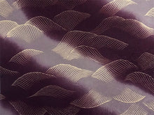 画像をギャラリービューアに読み込む, 洗える着物 小紋反物 パープル 波 袷、単衣、羽織やコートにも 5サイズから選べるセミオーダー仕立て付 相田翔子好み レディース テイジン素材