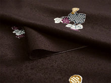 画像をギャラリービューアに読み込む, 洗える着物 小紋反物 ダークブラウン 瓢箪 袷、単衣、羽織やコートにも 5サイズから選べるセミオーダー仕立て付 相田翔子好み レディース テイジン素材