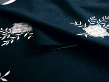 画像をギャラリービューアに読み込む, 洗える着物 小紋反物 ネイビー 宝相華 更紗 袷、単衣、羽織やコートにも 5サイズから選べるセミオーダー仕立て付 相田翔子好み レディース テイジン素材