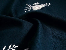 画像をギャラリービューアに読み込む, 洗える着物 小紋反物 ネイビー 宝相華 更紗 袷、単衣、羽織やコートにも 5サイズから選べるセミオーダー仕立て付 相田翔子好み レディース テイジン素材
