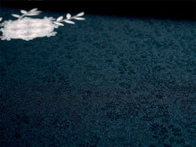 画像をギャラリービューアに読み込む, 洗える着物 小紋反物 ネイビー 宝相華 更紗 袷、単衣、羽織やコートにも 5サイズから選べるセミオーダー仕立て付 相田翔子好み レディース テイジン素材