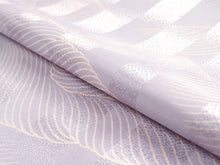 画像をギャラリービューアに読み込む, 雨コート 反物 着物用 撥水加工 パープル 波 5サイズから選べるセミオーダー仕立て付 相田翔子好み レディース 洗えるテイジン素材 和装用レインコートで梅雨時期も快適に