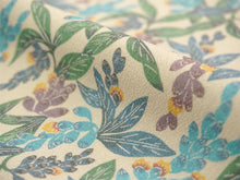 画像をギャラリービューアに読み込む, 洗える帯揚げ モダンで可愛い紅型 アイボリー地 花 月桃 沖縄発ブランド・ブランジュジュのお洒落な帯あげ 東レシルジェリーの洗えるポリエステル素材 和装小物 春・秋・冬のカジュアルシーンに