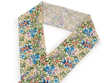 画像をギャラリービューアに読み込む, 洗える半衿 モダンで可愛い紅型 オフホワイト地 せんだん 花 便利な濃淡リバーシブル 沖縄発ブランド・ブランジュジュのお洒落な半襟 東レシルジェリーの洗えるポリエステル素材 和装小物 春・秋・冬のカジュアルシーンに