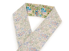 画像をギャラリービューアに読み込む, 洗える半衿 モダンで可愛い紅型 オフホワイト地 せんだん 花 便利な濃淡リバーシブル 沖縄発ブランド・ブランジュジュのお洒落な半襟 東レシルジェリーの洗えるポリエステル素材 和装小物 春・秋・冬のカジュアルシーンに