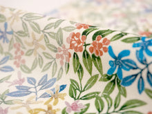 画像をギャラリービューアに読み込む, 洗える半衿 モダンで可愛い紅型 オフホワイト地 せんだん 花 便利な濃淡リバーシブル 沖縄発ブランド・ブランジュジュのお洒落な半襟 東レシルジェリーの洗えるポリエステル素材 和装小物 春・秋・冬のカジュアルシーンに