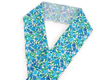 画像をギャラリービューアに読み込む, 洗える半衿 モダンで可愛い紅型 ホワイト地 ブルー 柑橘 花 シークヮーサー 便利な濃淡リバーシブル 沖縄発ブランド・ブランジュジュのお洒落な半襟 東レシルジェリーの洗えるポリエステル素材 和装小物 春・秋・冬のカジュアルシーンに