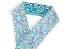 画像をギャラリービューアに読み込む, 洗える半衿 モダンで可愛い紅型 ホワイト地 ブルー 柑橘 花 シークヮーサー 便利な濃淡リバーシブル 沖縄発ブランド・ブランジュジュのお洒落な半襟 東レシルジェリーの洗えるポリエステル素材 和装小物 春・秋・冬のカジュアルシーンに