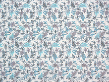 画像をギャラリービューアに読み込む, 洗える帯揚げ モダンで可愛い紅型 ライトブルー地 更紗 唐草 沖縄発ブランド・ブランジュジュのお洒落な帯あげ 東レシルジェリーの洗えるポリエステル素材 和装小物 春・秋・冬のカジュアルシーンに