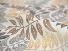 画像をギャラリービューアに読み込む, 洗える帯揚げ モダンで可愛い紅型 ライトグレー地 リーフ 沖縄発ブランド・ブランジュジュのお洒落な帯あげ 東レシルジェリーの洗えるポリエステル素材 和装小物 春・秋・冬のカジュアルシーンに