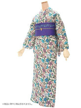 画像をギャラリービューアに読み込む, 洗える夏着物 浴衣 単品 オフホワイト 琉球更紗 Sサイズ モダンで可愛い紅型 沖縄発ブランド・ブランジュジュのお洒落な小紋夏きもの 東レセオアルファの洗えるポリエステル素材 すぐ着られるお仕立て上がり 夏にぴったりなカジュアル単衣