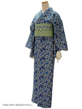 画像をギャラリービューアに読み込む, 洗える夏着物 浴衣 単品 グレー ブルー 琉球更紗 Mサイズ モダンで可愛い紅型 沖縄発ブランド・ブランジュジュのお洒落な小紋夏きもの 東レセオアルファの洗えるポリエステル素材 すぐ着られるお仕立て上がり 夏にぴったりなカジュアル単衣