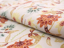 画像をギャラリービューアに読み込む, 洗える夏着物 浴衣 単品 ピンクベージュ 更紗 Mサイズ モダンで可愛い紅型 沖縄発ブランド・ブランジュジュのお洒落な小紋夏きもの 東レセオアルファの洗えるポリエステル素材 すぐ着られるお仕立て上がり 夏にぴったりなカジュアル単衣