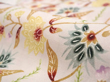 画像をギャラリービューアに読み込む, 洗える夏着物 浴衣 単品 ピンクベージュ 更紗 Mサイズ モダンで可愛い紅型 沖縄発ブランド・ブランジュジュのお洒落な小紋夏きもの 東レセオアルファの洗えるポリエステル素材 すぐ着られるお仕立て上がり 夏にぴったりなカジュアル単衣