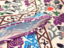 画像をギャラリービューアに読み込む, 洗える夏着物 浴衣 単品 オフホワイト 縦段 更紗 Mサイズ モダンで可愛い紅型 沖縄発ブランド・ブランジュジュのお洒落な小紋夏きもの 東レセオアルファの洗えるポリエステル素材 すぐ着られるお仕立て上がり 夏にぴったりなカジュアル単衣