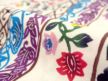 画像をギャラリービューアに読み込む, 洗える夏着物 浴衣 単品 オフホワイト 縦段 更紗 Mサイズ モダンで可愛い紅型 沖縄発ブランド・ブランジュジュのお洒落な小紋夏きもの 東レセオアルファの洗えるポリエステル素材 すぐ着られるお仕立て上がり 夏にぴったりなカジュアル単衣