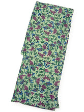 画像をギャラリービューアに読み込む, 洗える夏着物 浴衣 単品 グリーン 唐草 Mサイズ モダンで可愛い紅型 沖縄発ブランド・ブランジュジュのお洒落な小紋夏きもの 東レセオアルファの洗えるポリエステル素材 すぐ着られるお仕立て上がり 夏にぴったりなカジュアル単衣