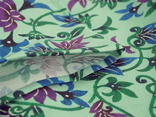 画像をギャラリービューアに読み込む, 洗える夏着物 浴衣 単品 グリーン 唐草 Mサイズ モダンで可愛い紅型 沖縄発ブランド・ブランジュジュのお洒落な小紋夏きもの 東レセオアルファの洗えるポリエステル素材 すぐ着られるお仕立て上がり 夏にぴったりなカジュアル単衣