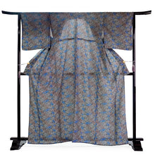 画像をギャラリービューアに読み込む, 洗える夏着物 浴衣 単品 グレー ウコン Sサイズ モダンで可愛い紅型 沖縄発ブランド・ブランジュジュのお洒落な小紋夏きもの 東レセオアルファの洗えるポリエステル素材 すぐ着られるお仕立て上がり 夏にぴったりなカジュアル単衣