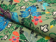 画像をギャラリービューアに読み込む, 洗える夏着物 浴衣 単品 グリーン ゴーヤ Mサイズ モダンで可愛い紅型 沖縄発ブランド・ブランジュジュのお洒落な小紋夏きもの 東レセオアルファの洗えるポリエステル素材 すぐ着られるお仕立て上がり 夏にぴったりなカジュアル単衣