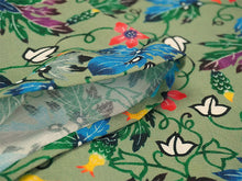 画像をギャラリービューアに読み込む, 洗える夏着物 浴衣 単品 グリーン ゴーヤ Mサイズ モダンで可愛い紅型 沖縄発ブランド・ブランジュジュのお洒落な小紋夏きもの 東レセオアルファの洗えるポリエステル素材 すぐ着られるお仕立て上がり 夏にぴったりなカジュアル単衣