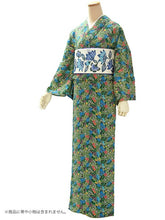 画像をギャラリービューアに読み込む, 洗える夏着物 浴衣 単品 グリーン ゴーヤ Mサイズ モダンで可愛い紅型 沖縄発ブランド・ブランジュジュのお洒落な小紋夏きもの 東レセオアルファの洗えるポリエステル素材 すぐ着られるお仕立て上がり 夏にぴったりなカジュアル単衣