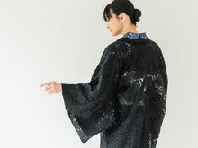 画像をギャラリービューアに読み込む, 着物 レース羽織 ブラック 花柄 Mサイズ ちりよけ レース 羽織 コート 長羽織 カジュアル 春 秋 和装 和服 レディース 女性