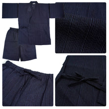 画像をギャラリービューアに読み込む, 甚平 父の日 メンズ M L 2L 3L サイズ 5柄 黒 紺 グレー ストライプ 綿 ポリエステル レーヨン リラックスウェア 夏祭り 花火大会 ギフト プレゼント 2025